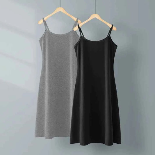 Spring and Autumn Hot Girl Sexy Summer Black Strap Dress