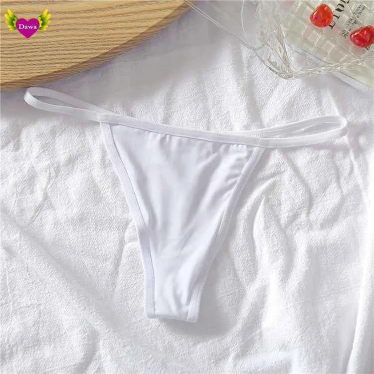 Cotton Bikini Panties T-back Thong Sexy Women Underwear 3pcs