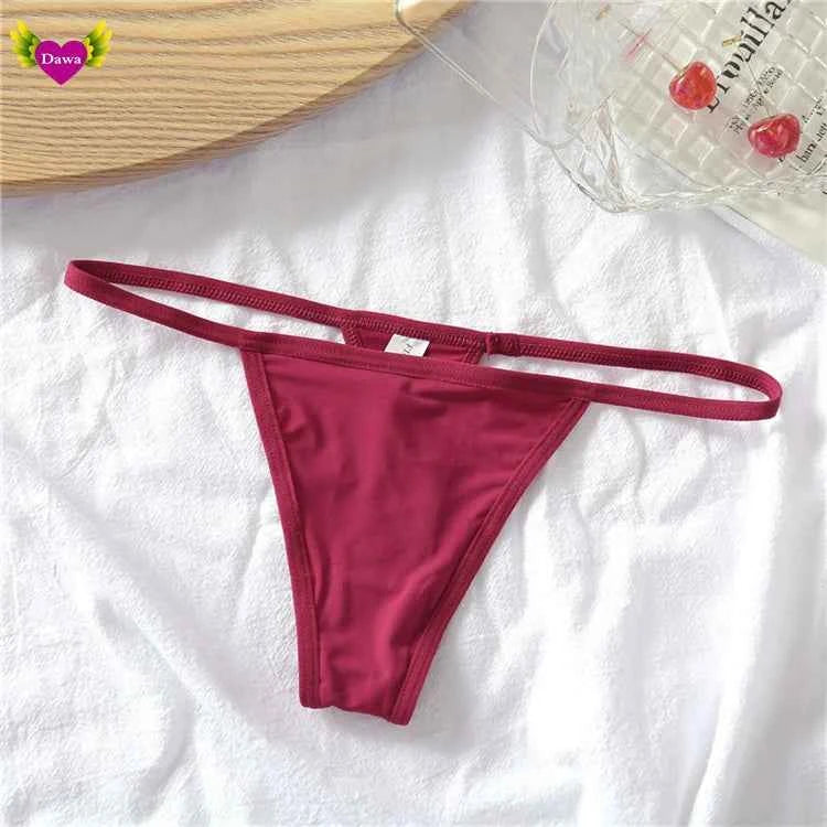 Cotton Bikini Panties T-back Thong Sexy Women Underwear 3pcs