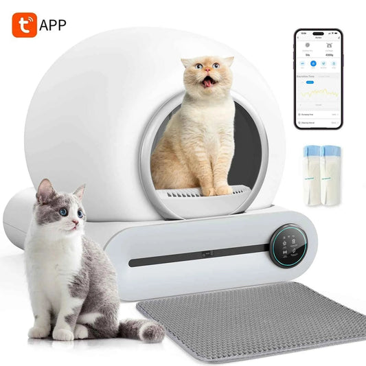 Automatic Smart Cat Litter Box Remotely Self Cleaning App Control Closed Cat Litter Boxes Extra Large Pet Supplies Toilet Tray EU PetCentre Store
